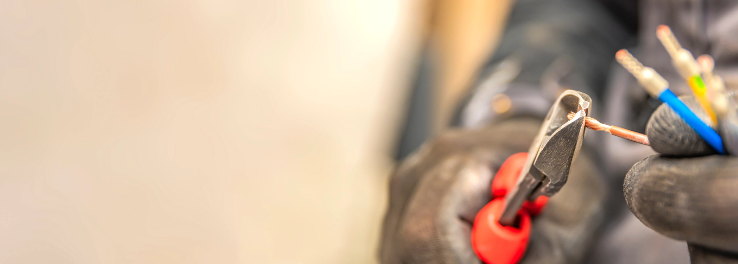 close up of a technician working on a rewiring newport mi